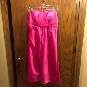 Hot Pink Bridesmaids Dress